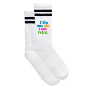Sportsocken "I bin ned oid. I bin retro." - meinherzschlag.de