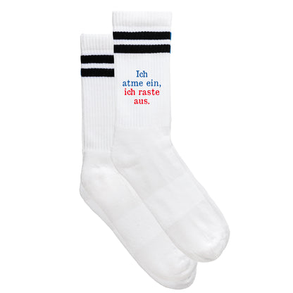 Sportsocken "Ich atme ein, ich raste aus."