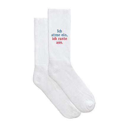 Sportsocken "Ich atme ein, ich raste aus."