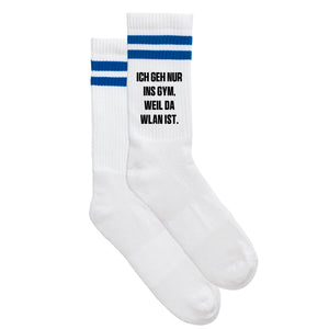 Sportsocken "WLAN im Gym" - meinherzschlag.de