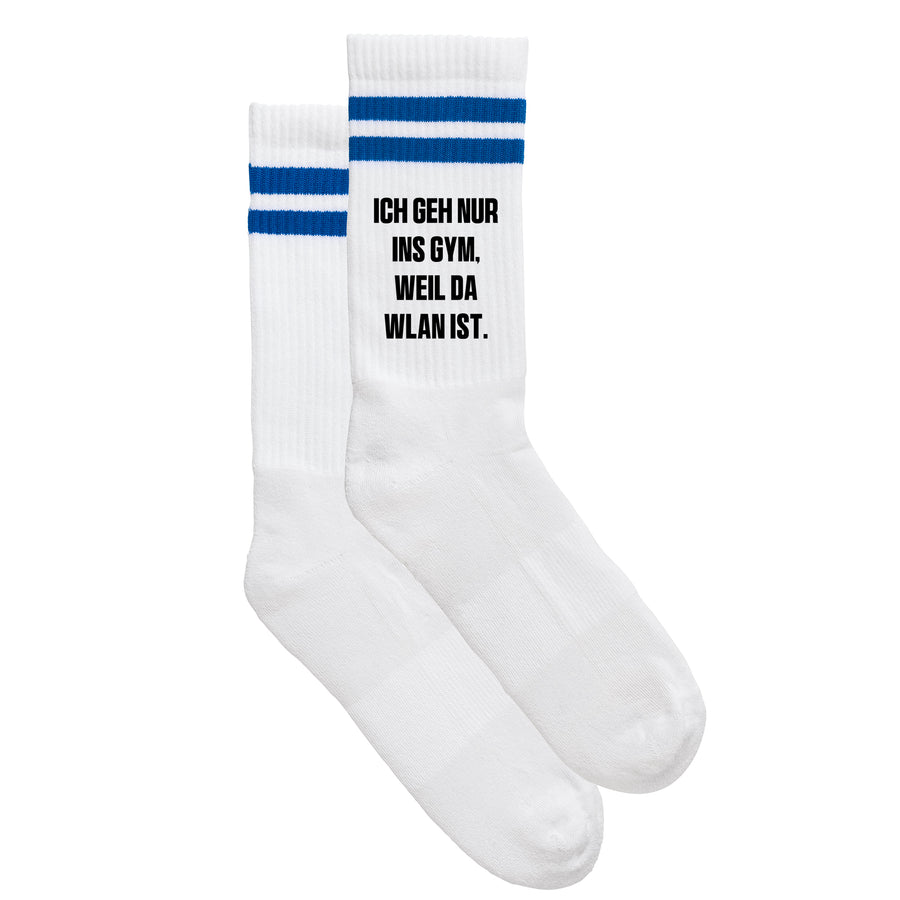 Sportsocken "WLAN im Gym" - meinherzschlag.de