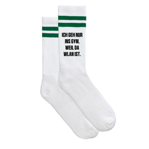 Sportsocken "WLAN im Gym" - meinherzschlag.de
