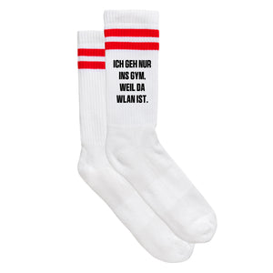 Sportsocken "WLAN im Gym" - meinherzschlag.de