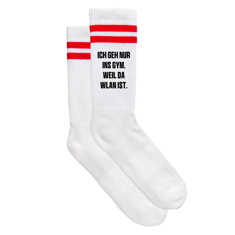 Sportsocken "WLAN im Gym" - meinherzschlag.de