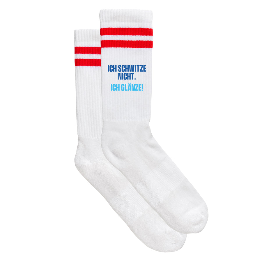 Sportsocken "Ich schwitze nicht. Ich glänze." - meinherzschlag.de
