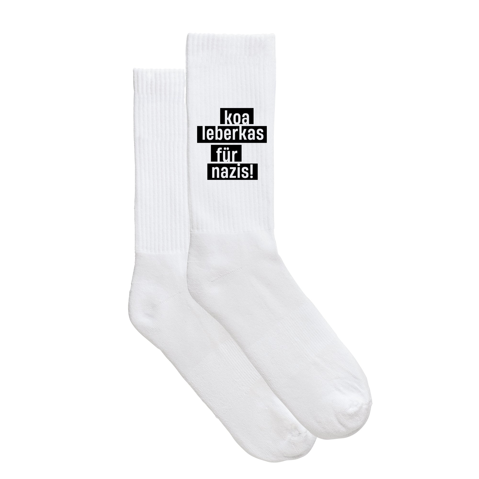 Sportsocken &quot;Koa Leberkas für Nazis&quot;