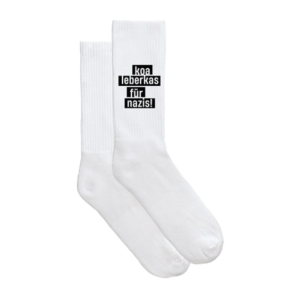 Sportsocken &quot;Koa Leberkas für Nazis&quot;