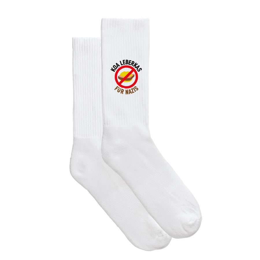 Sportsocken "Koa Leberkas für Nazis" von meinherzschlag – Produktbild 4 von 6.