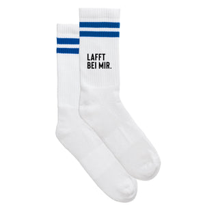 Sportsocken "LAFFT BEI MIR." von meinherzschlag – Produktbild 3 von 6.