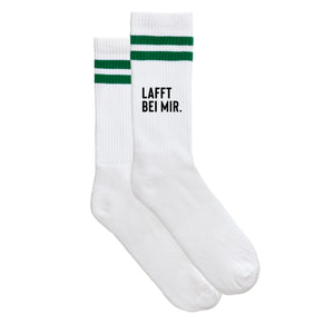 Sportsocken "LAFFT BEI MIR." von meinherzschlag – Produktbild 4 von 6.