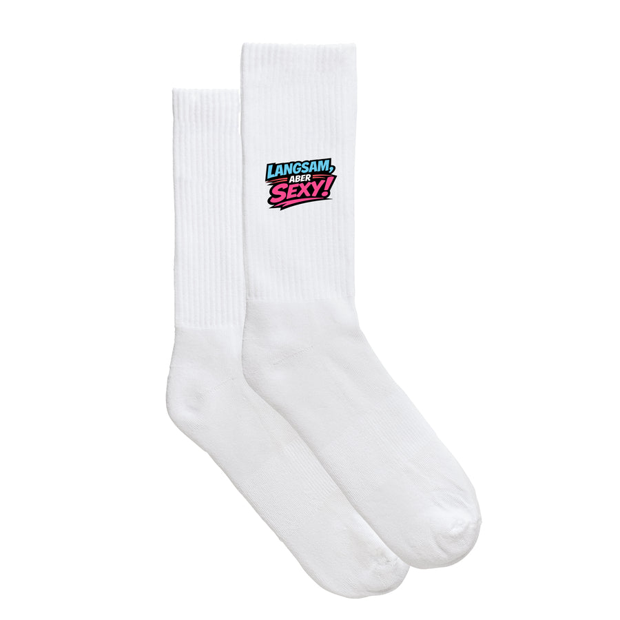 Sportsocken "Langsam, aber sexy!" von meinherzschlag – Produktbild 5 von 6.