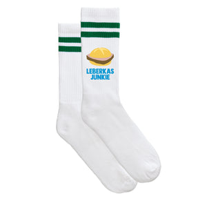 Sportsocken "Leberkasjunkie" - meinherzschlag.de