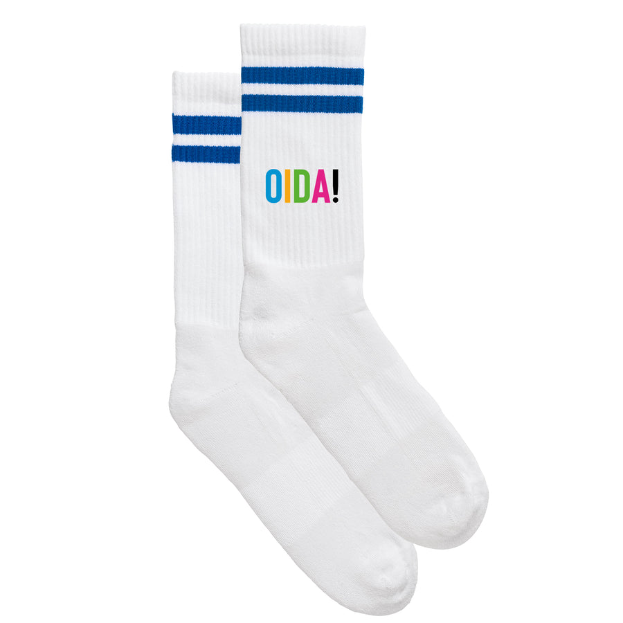 Sportsocken "OIDA bunt" von meinherzschlag – Produktbild 2 von 6.