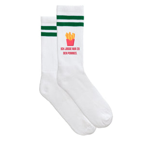 Sportsocken "Ich jogge nur zu den Pommes" - meinherzschlag.de