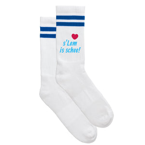 Sportsocken "s'Lem is schee!" - meinherzschlag.de
