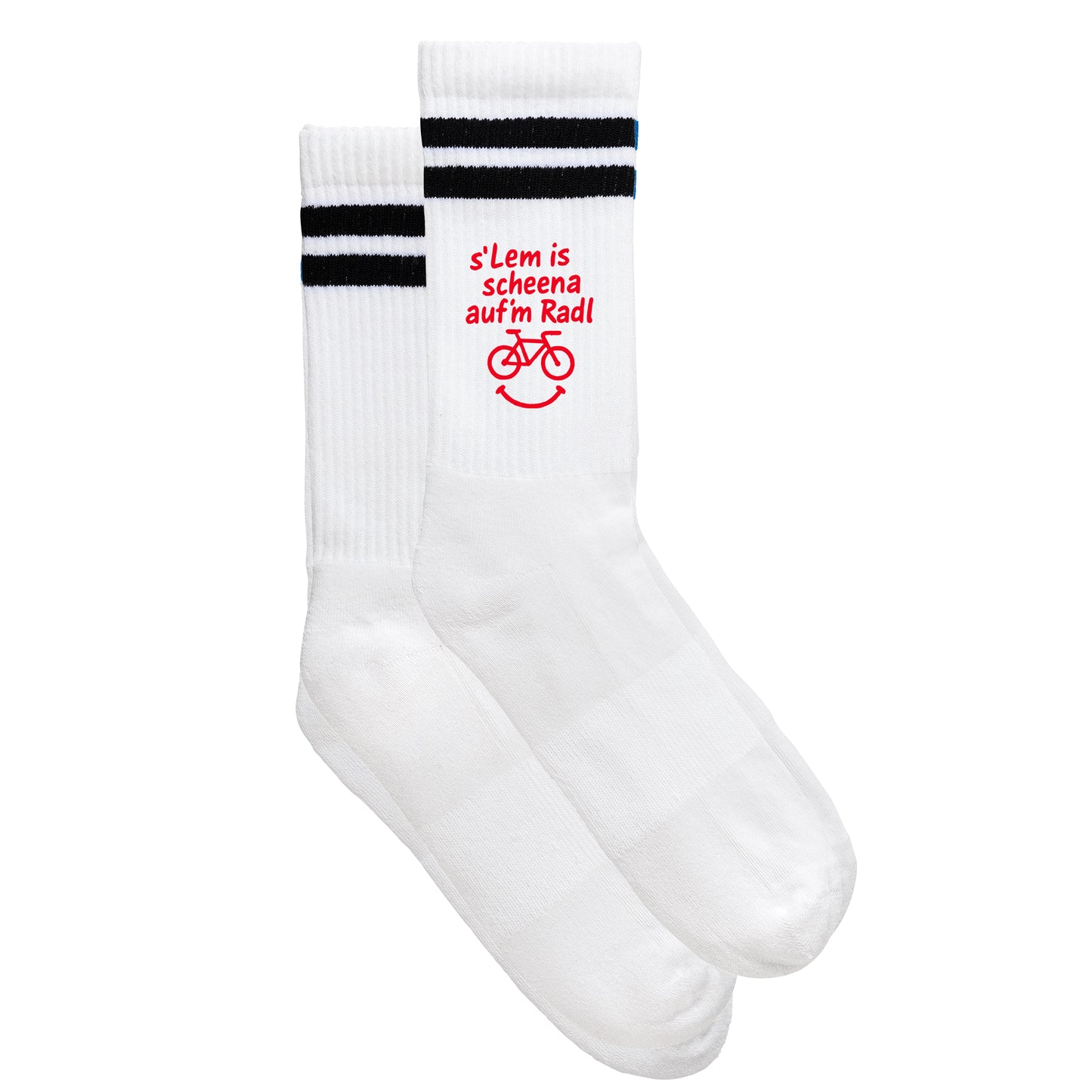 Sportsocken "s'Lem is scheena aufm Radl"