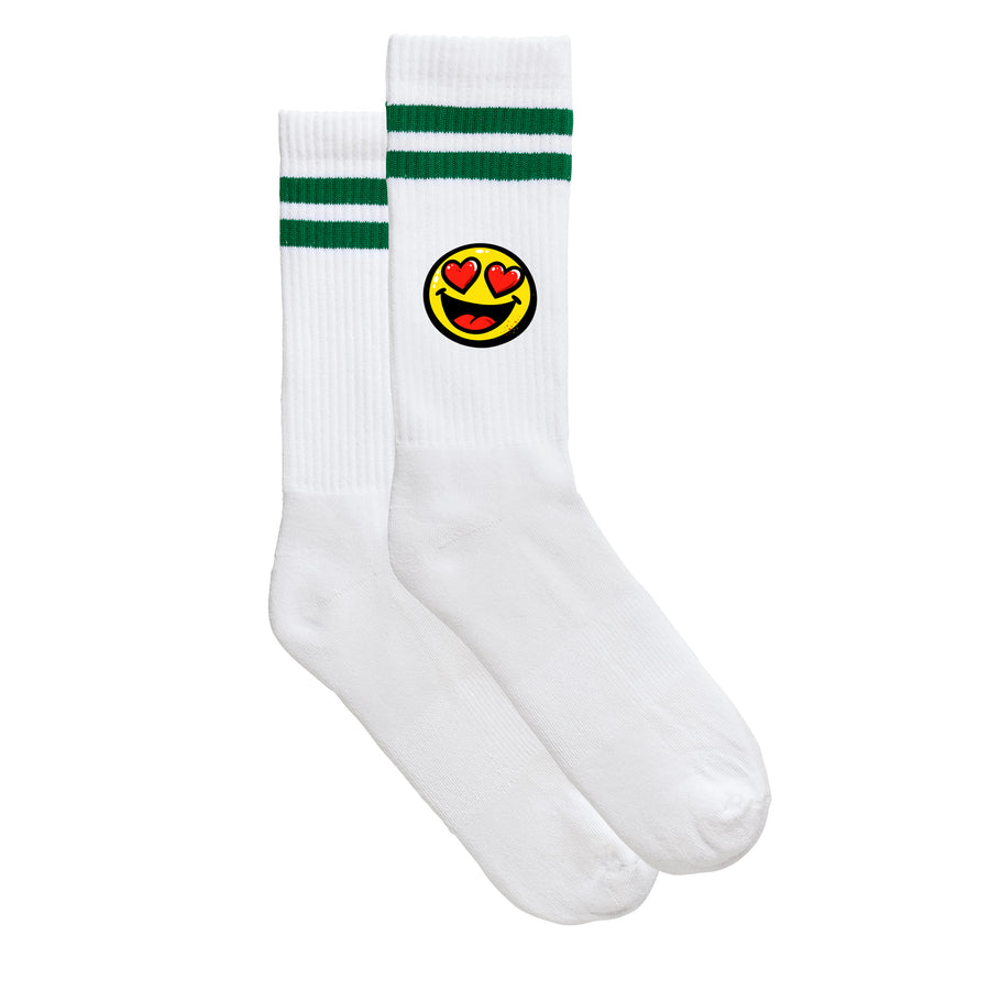 Smiley-Sportsocken "Herzaugen" von meinherzschlag – Produktbild 4 von 6.