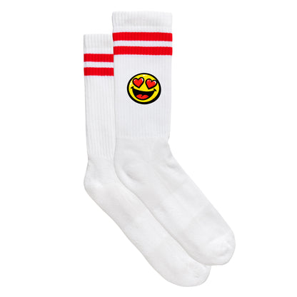 Smiley-Sportsocken "Herzaugen"