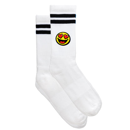 Smiley-Sportsocken "Herzaugen"