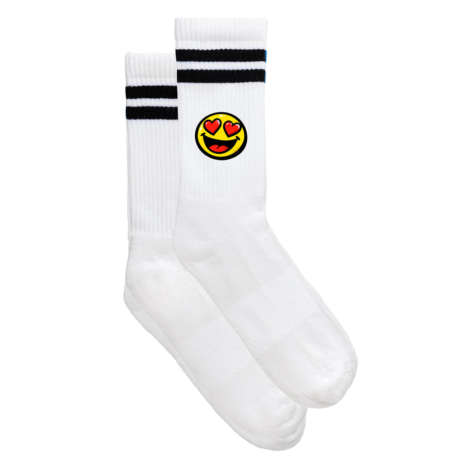 Smiley-Sportsocken "Herzaugen" von meinherzschlag – Produktbild 3 von 6.