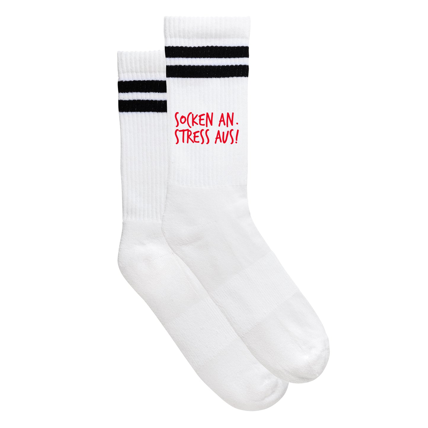 Sportsocken "Socken an. Stress aus." - meinherzschlag.de