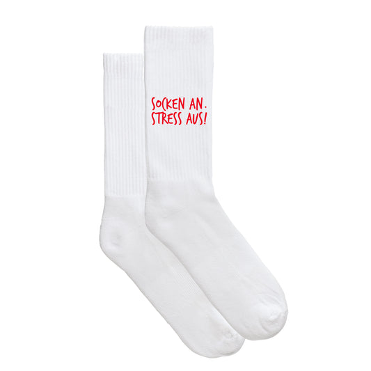 Sportsocken "Socken an. Stress aus." - meinherzschlag.de