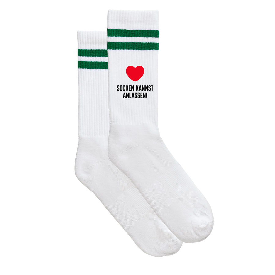 Sportsocken "Socken kannst anlassen" von meinherzschlag – Produktbild 3 von 6.