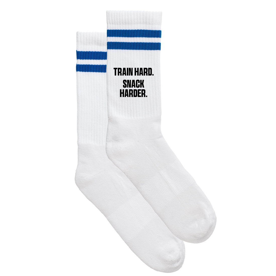 Sportsocken &quot;Train hard. Snack harder.&quot;
