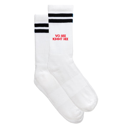 Sportsocken "Vo nix kimmt nix"