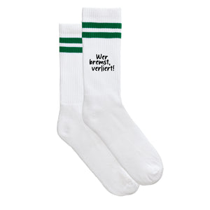 Sportsocken "Wer bremst, verliert!"