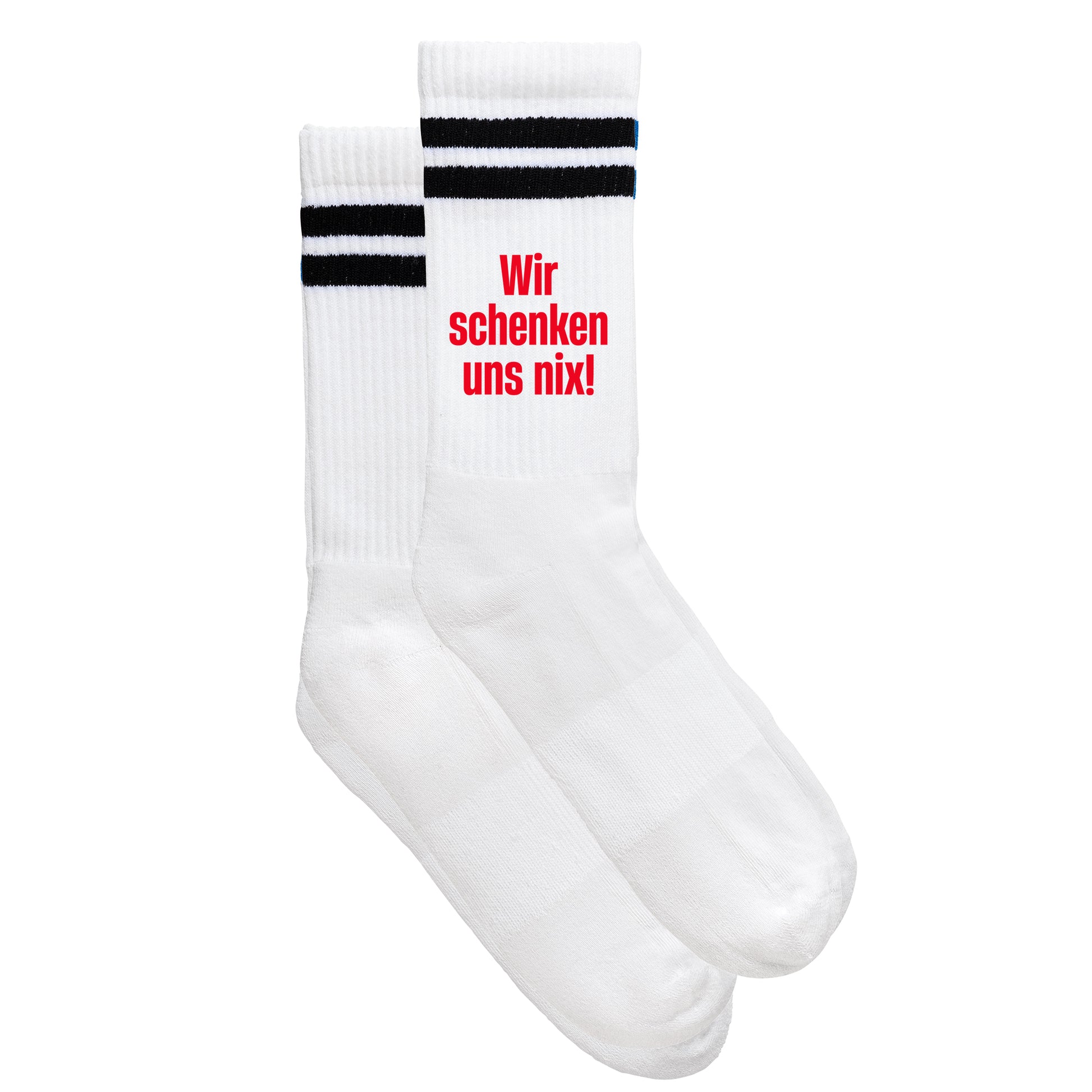 Sportsocken "Wir schenken uns nix!" - meinherzschlag.de