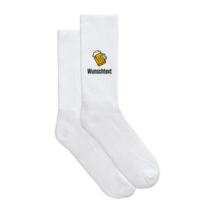 Sportsocken "Bier mit Wunschname" von meinherzschlag – Produktbild 5 von 6.