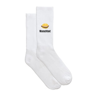 Sportsocken "Leberkas mit Wunschname" von meinherzschlag – Produktbild 5 von 6.