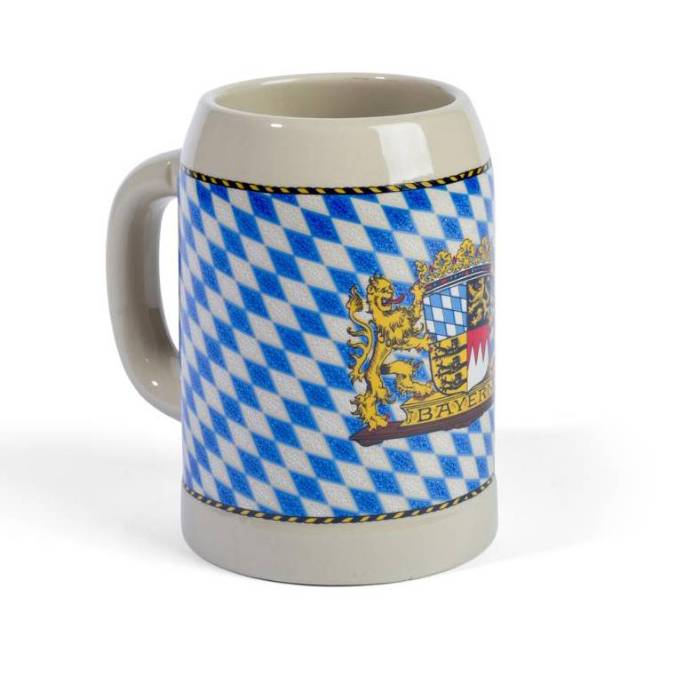 Stein - Bierkrug mit Bayern - Rauten - meinherzschlag.de