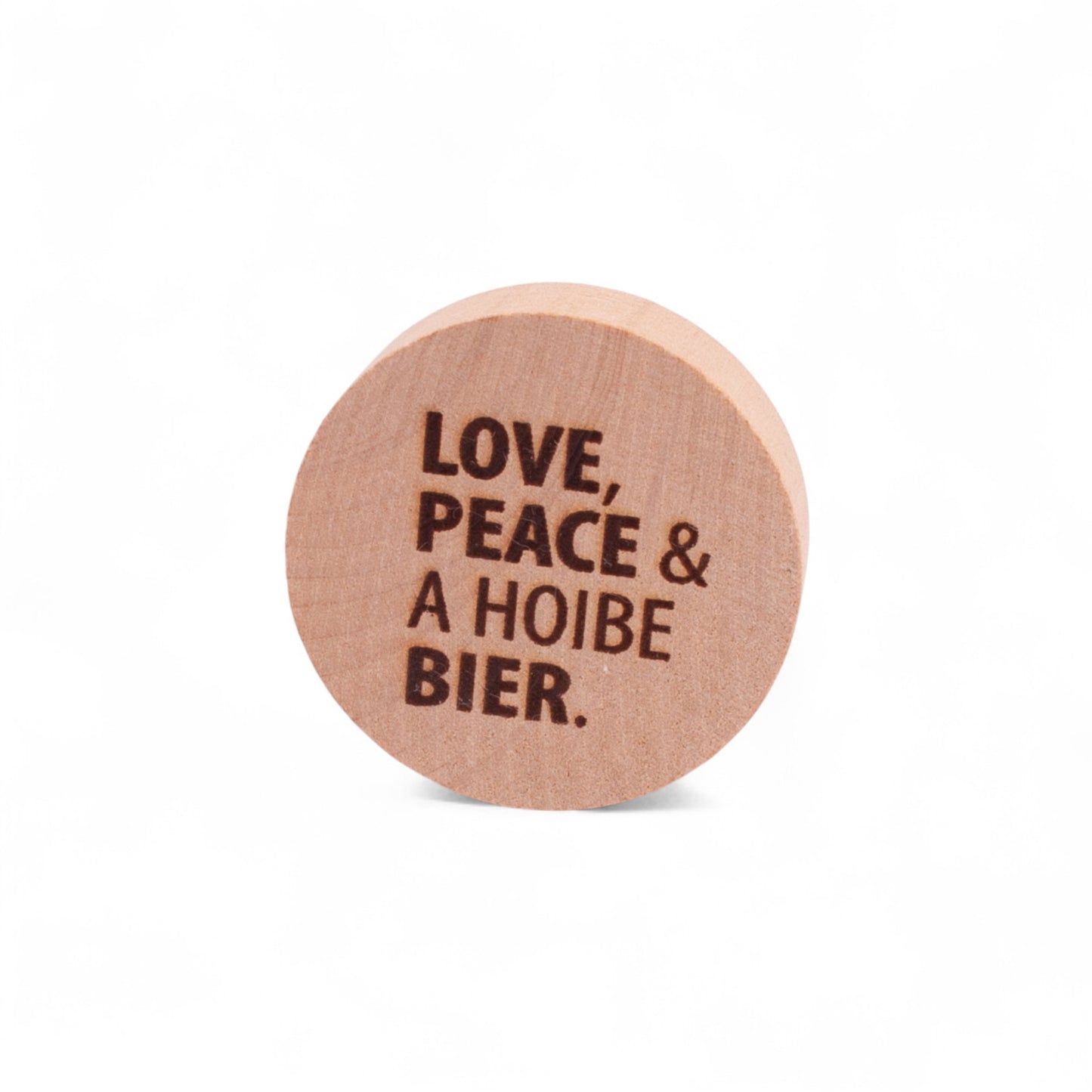 Stopsl "Love, Peace & A Hoibe Bier" - meinherzschlag.de