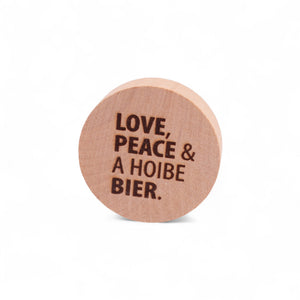 Stopsl "Love, Peace & A Hoibe Bier" - meinherzschlag.de