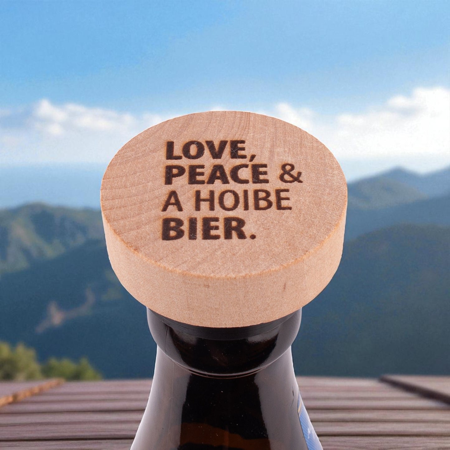 Stopsl "Love, Peace & A Hoibe Bier" - meinherzschlag.de