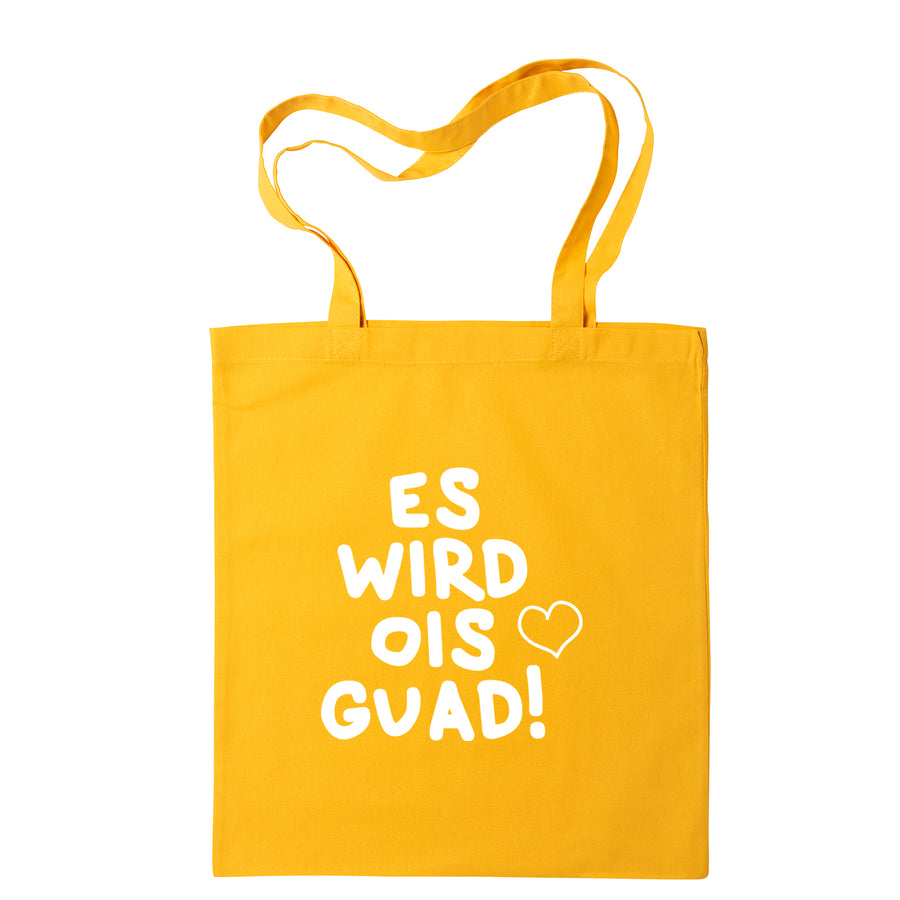 Tasche "Es wird ois guad!" von meinherzschlag – Produktbild 4 von 11.