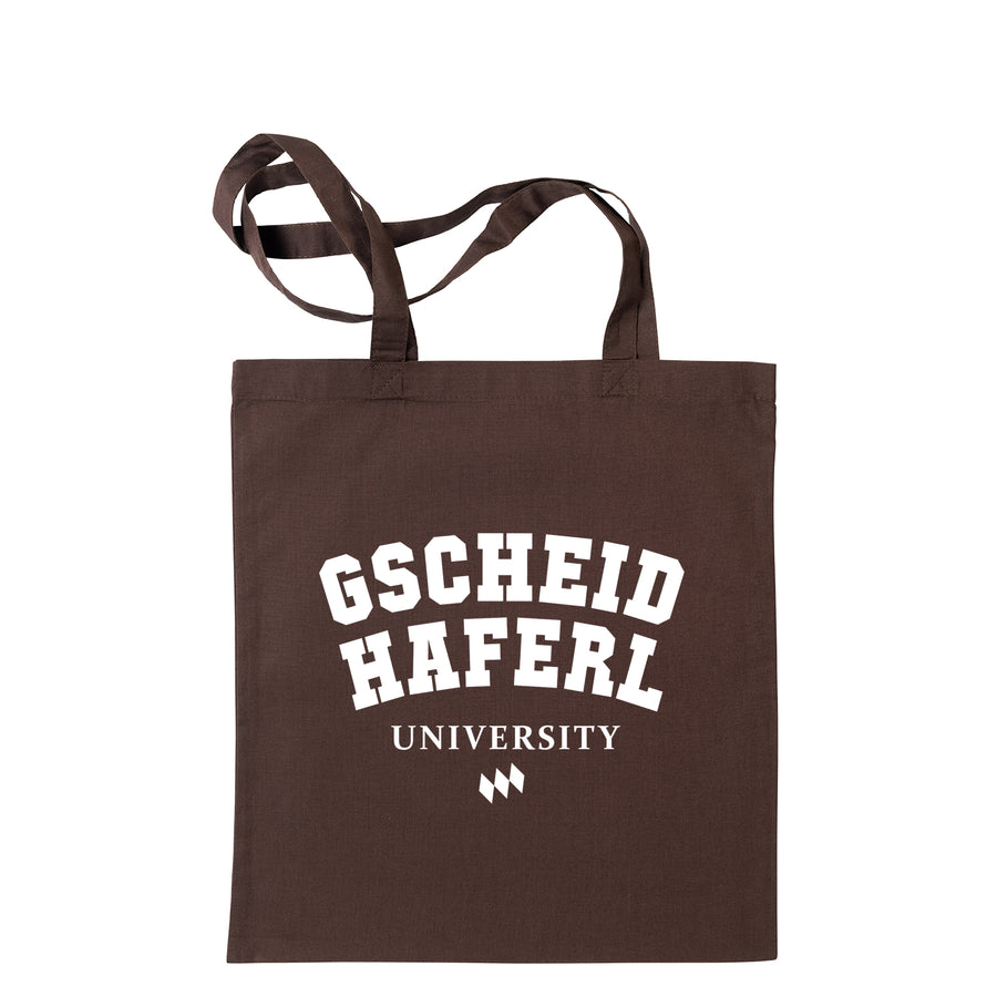 Tasche "Gscheidhaferl University" - meinherzschlag.de
