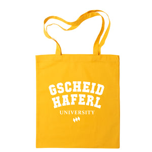Tasche "Gscheidhaferl University" - meinherzschlag.de
