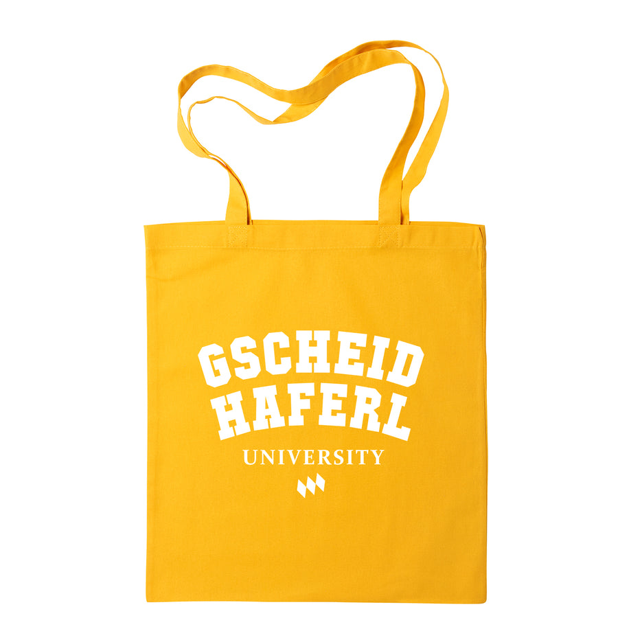 Tasche "Gscheidhaferl University" - meinherzschlag.de