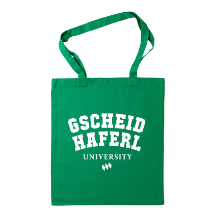 Tasche "Gscheidhaferl University" - meinherzschlag.de