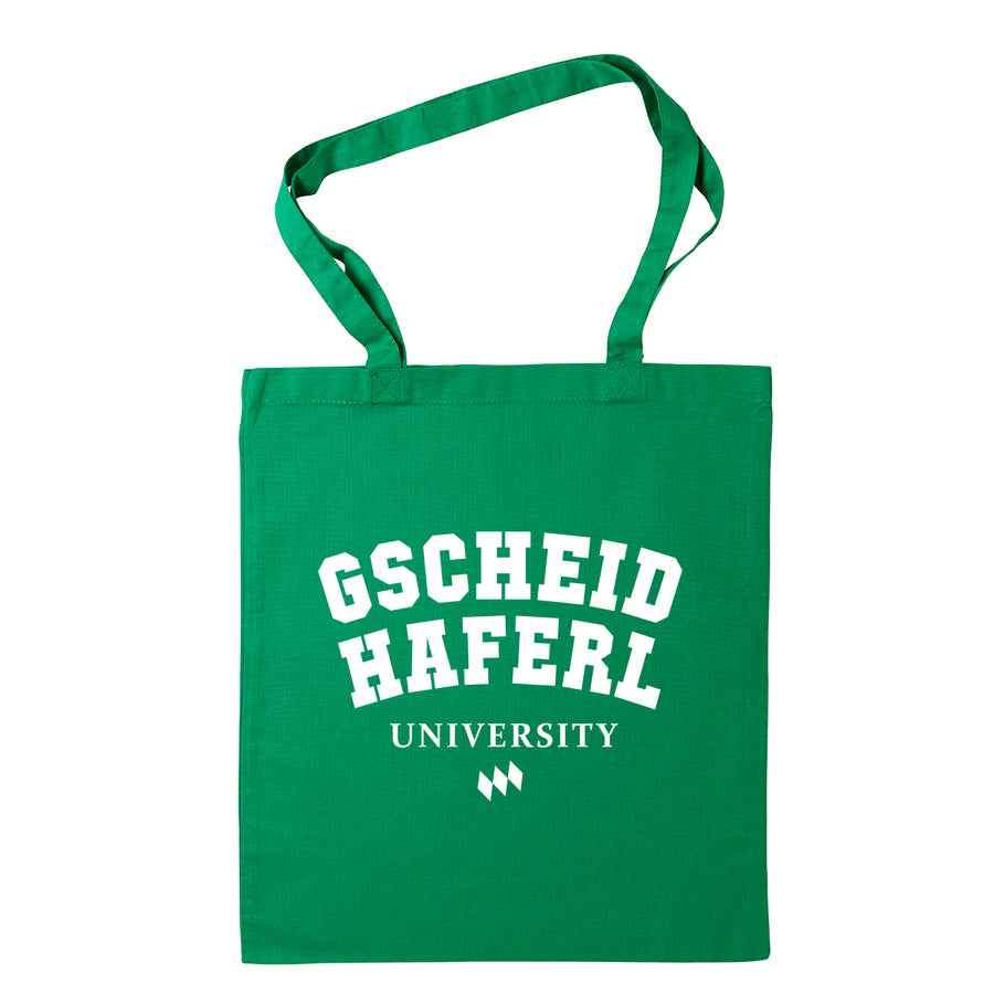 Tasche "Gscheidhaferl University" - meinherzschlag.de