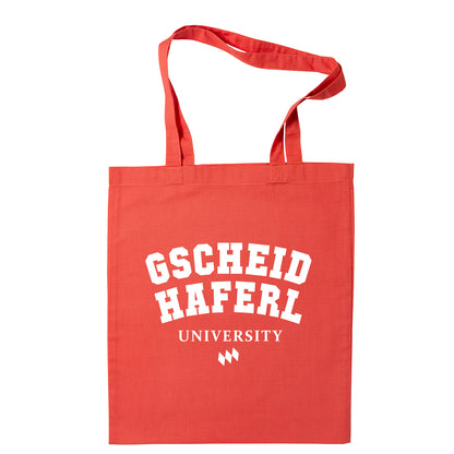 Tasche "Gscheidhaferl University" - meinherzschlag.de