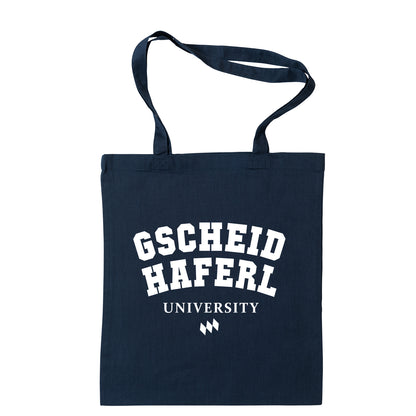 Tasche "Gscheidhaferl University" - meinherzschlag.de
