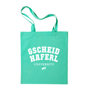 Tasche "Gscheidhaferl University" - meinherzschlag.de