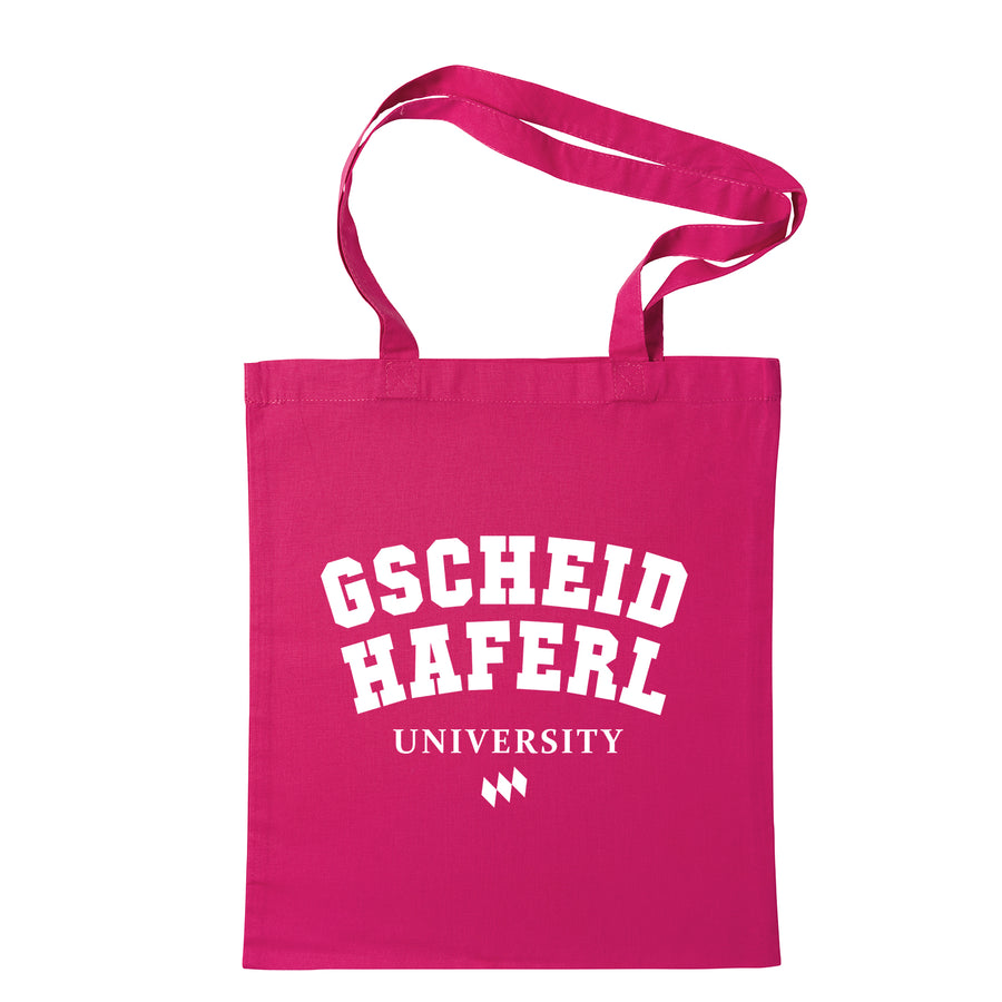 Tasche "Gscheidhaferl University" - meinherzschlag.de