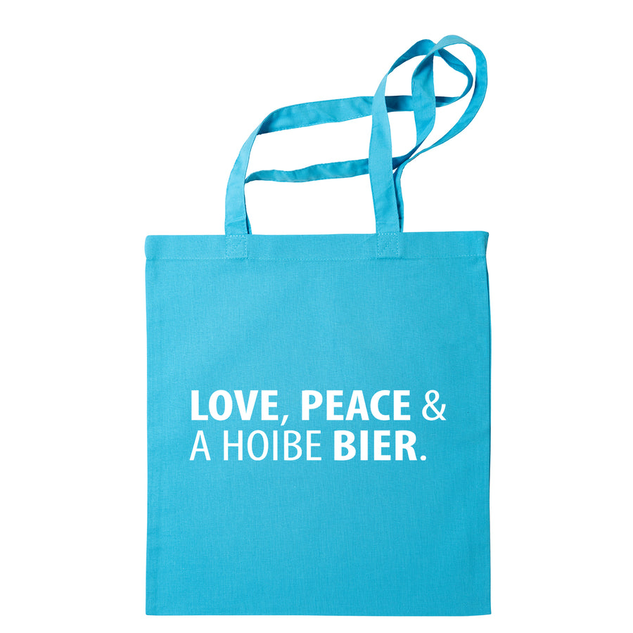 Tasche "Love, Peace & A Hoibe Bier" - meinherzschlag.de