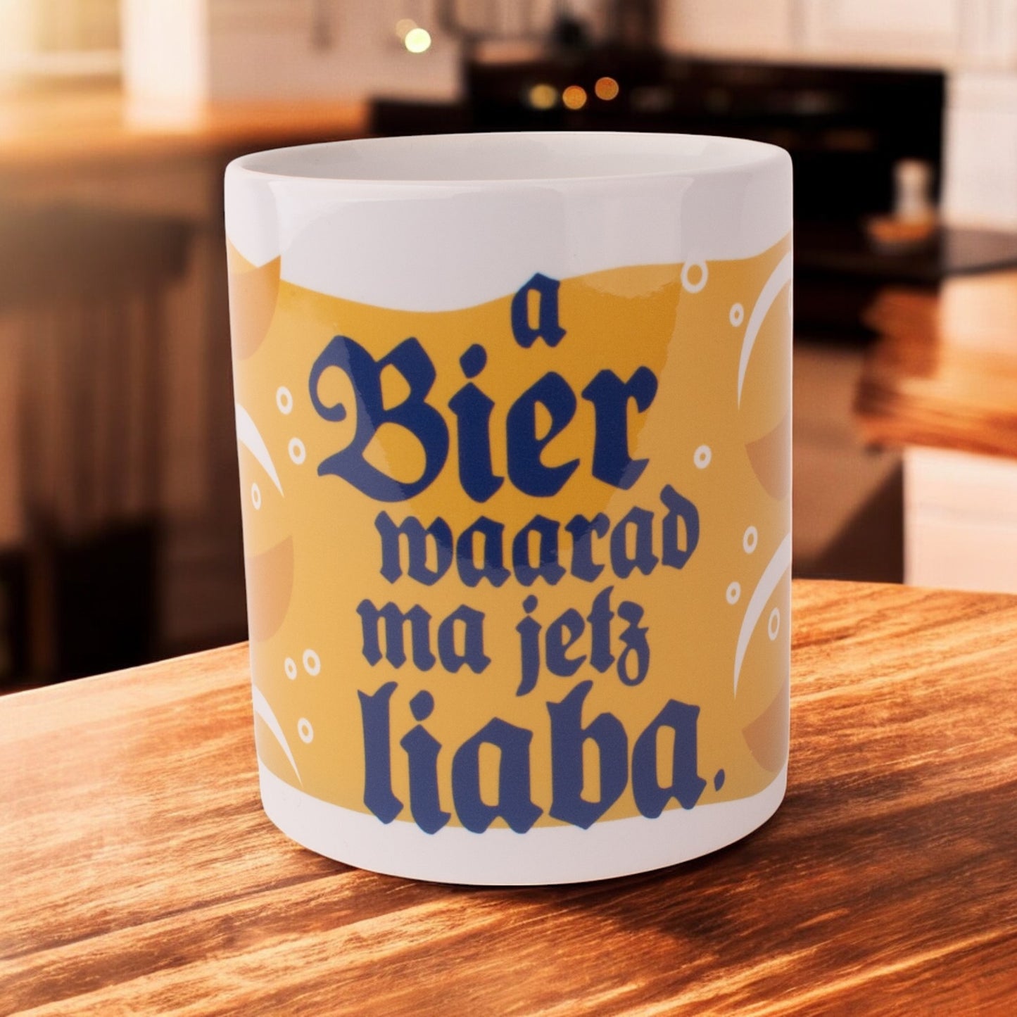 Tasse "a Bier waarad ma jetz liaba" - meinherzschlag.de