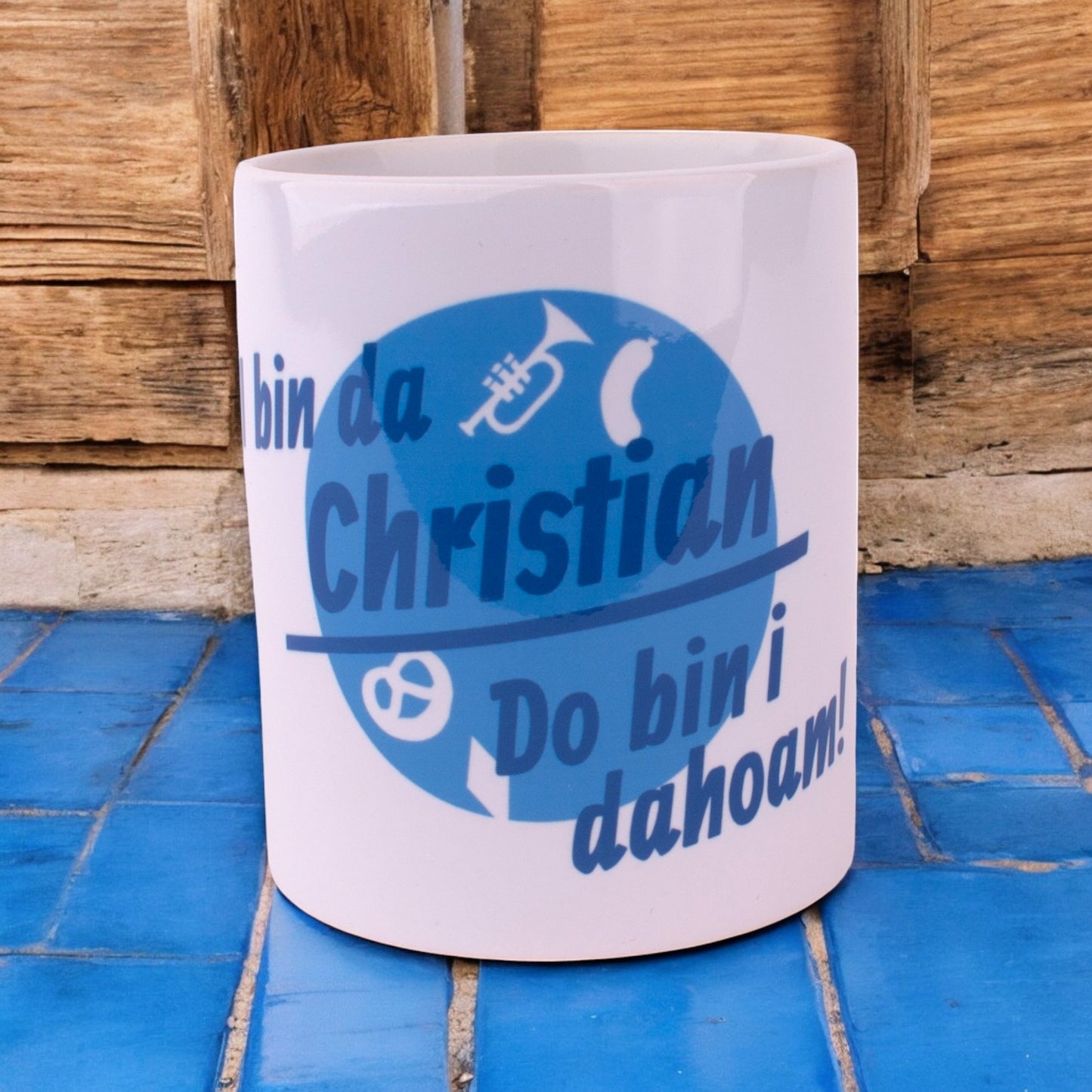 Tasse "Do bin i dahoam" mit Wunschname - meinherzschlag.de